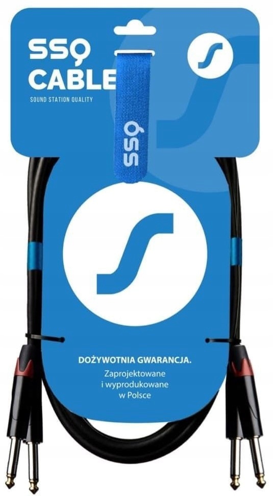 Kabel jack 2 x 6,3 mm jack 2 x 6,3 mm Ssq 3 m JMJM3