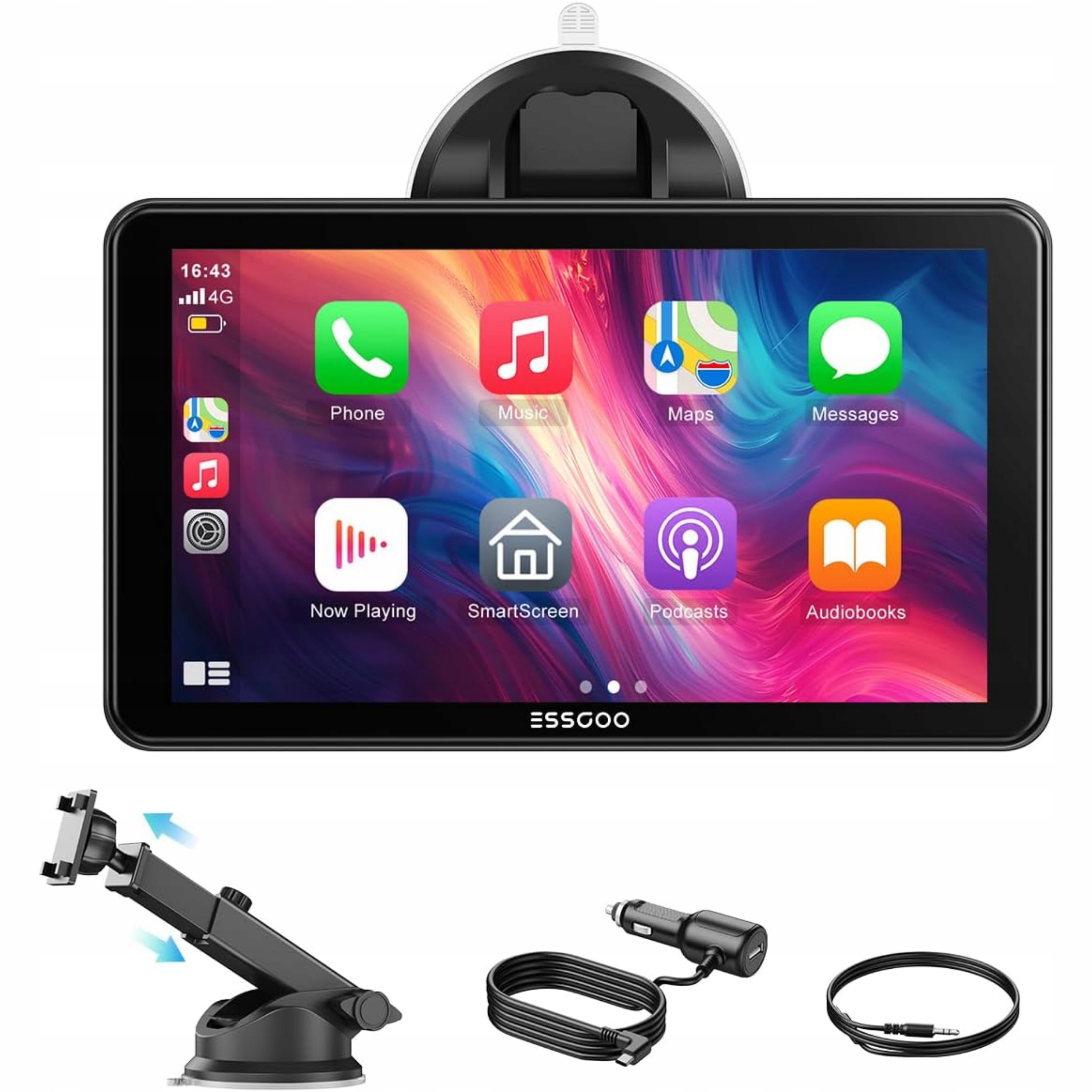 Bezdrátový CarPlay a Android Auto 7“ Ips displej Siri/Google Mirror Link