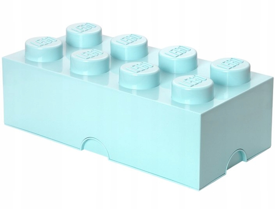 Lego Úložný Box Kontejner Kostka 8 Zásuvkový Krabička Velký Brick 50 CM Organizér Mořská Modrá Aqua