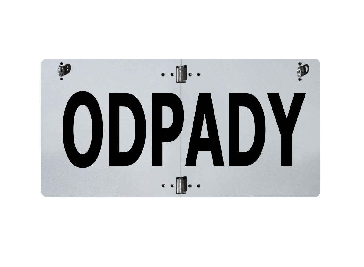 

Tablica "odpady" składana pionowo mała