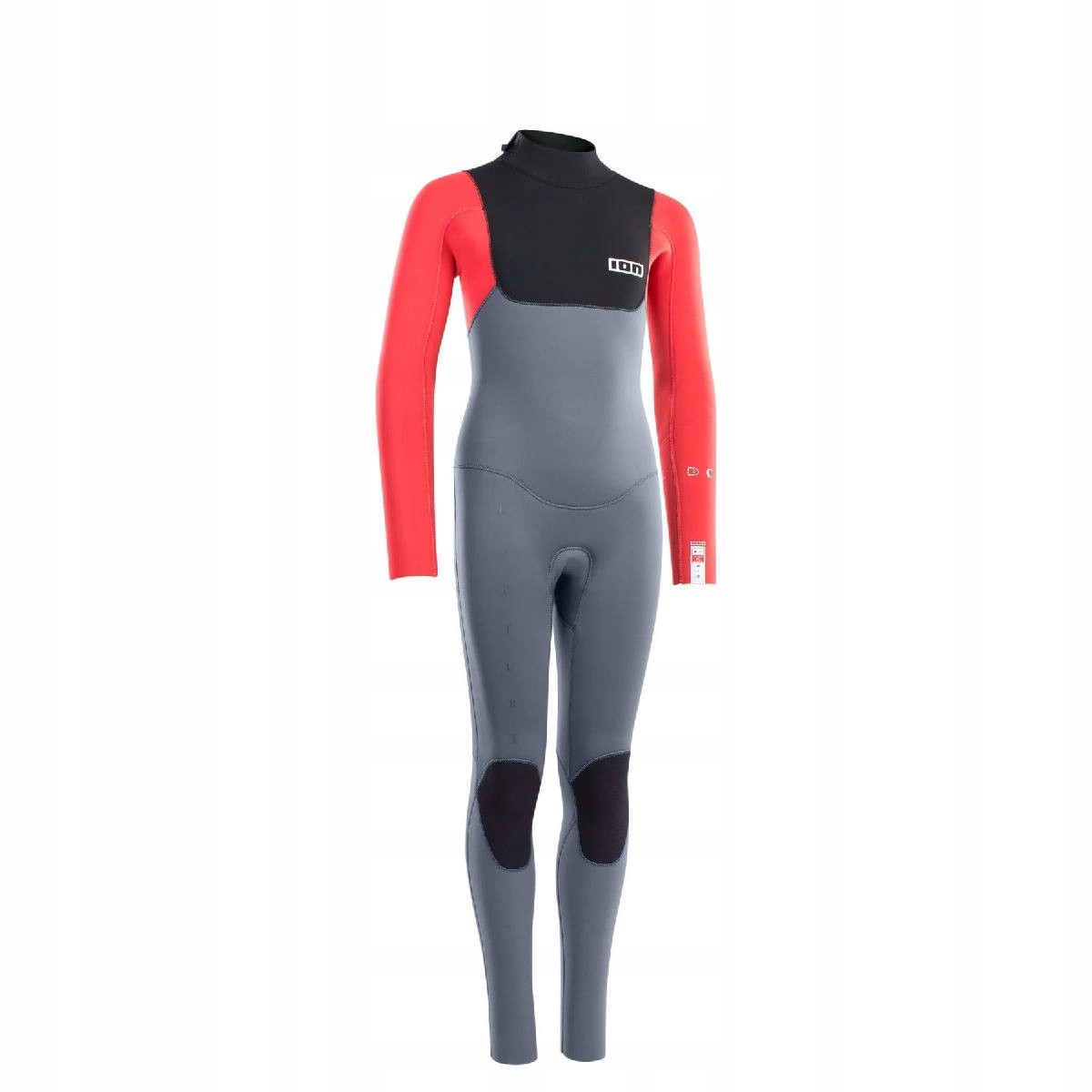 Neopren Ion Capture 5/4 Back Zip Junior Steel Blue Red 8 (124-134 cm)