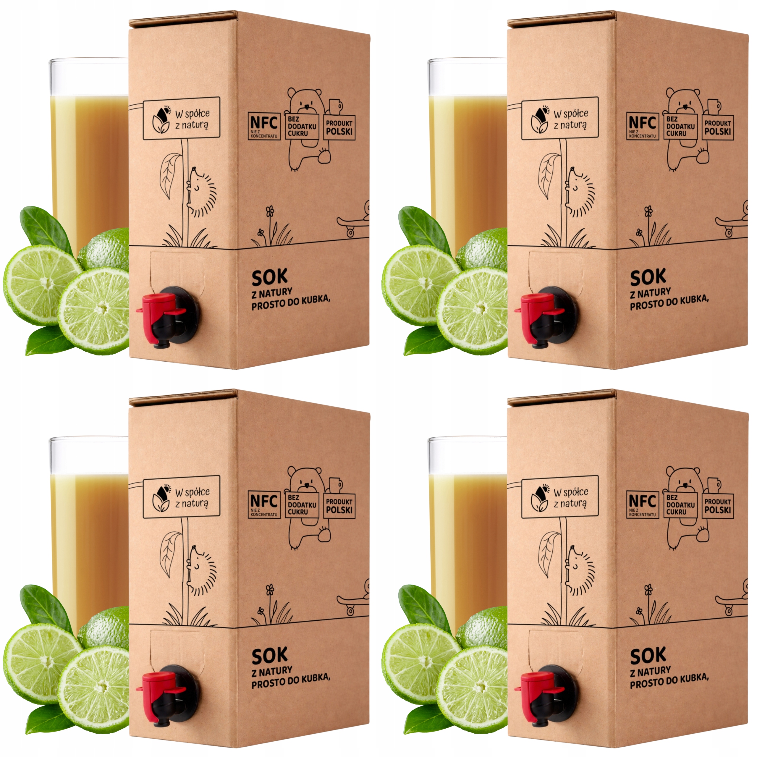 Sok Limonka Tłoczony 5L Sok z limonki Naturalny Nfc Limonka 100% 5L zestaw