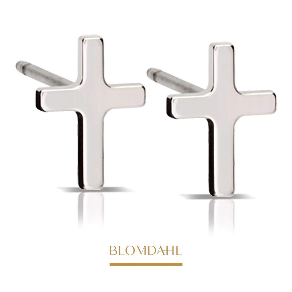 Blomdahl Náušnice Plain Cross 8 mm