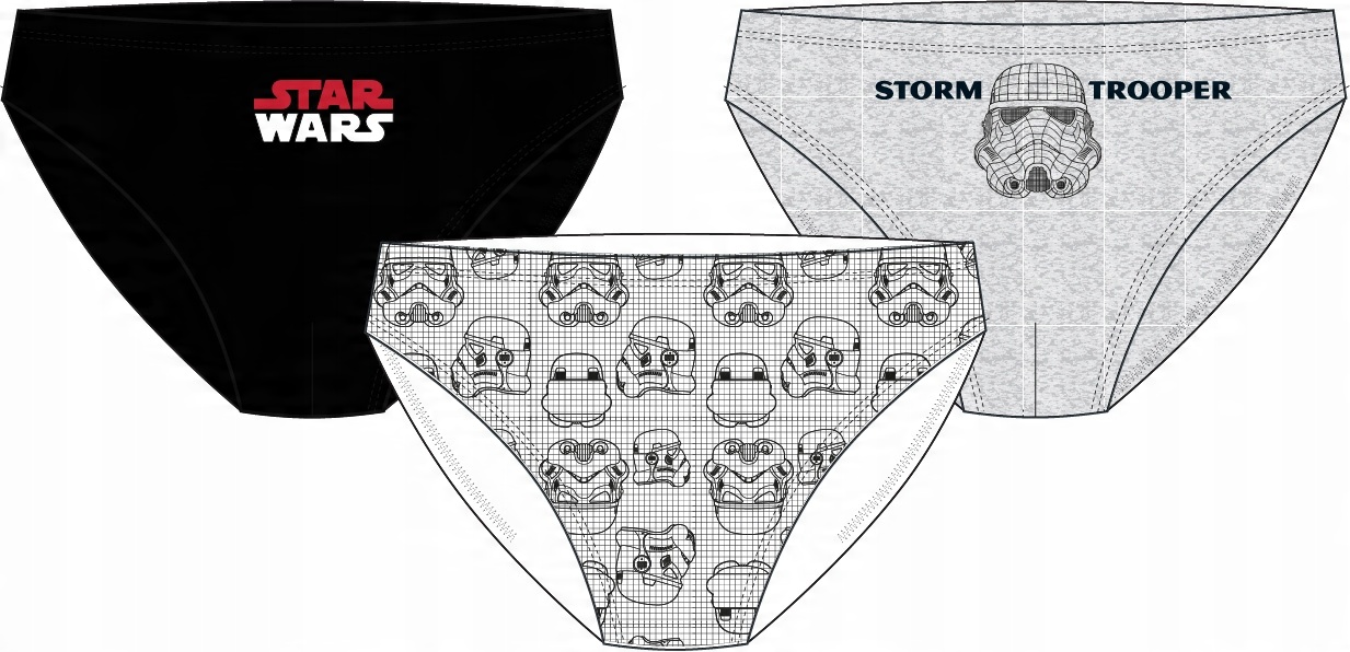 

Majtki slipy chłopięce Star Wars 110-116 3-PACK