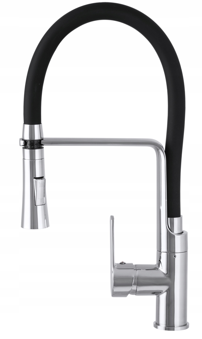 Kuchyňská Baterie S Flexibilním Výtokem Chromový Dvoufunkční Kohoutek Stříbrný Vegas
