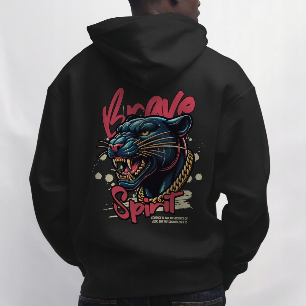 Mikina s kapucí Oversize „Brave Spirit“ – Premium 330 g/m² Unisex XL