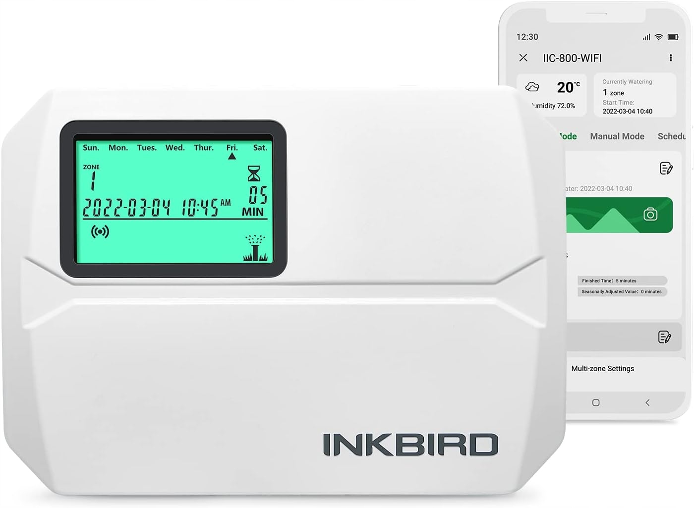 Inkbird IIC-800-WIFI ovládač zavlažovania 8 zón WiFi časovač ochrany pred dažďom