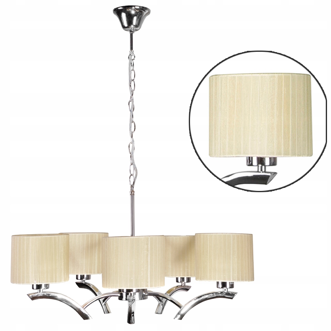 Elegantní stropní Závěsné Svítidlo Krémový Lustr
