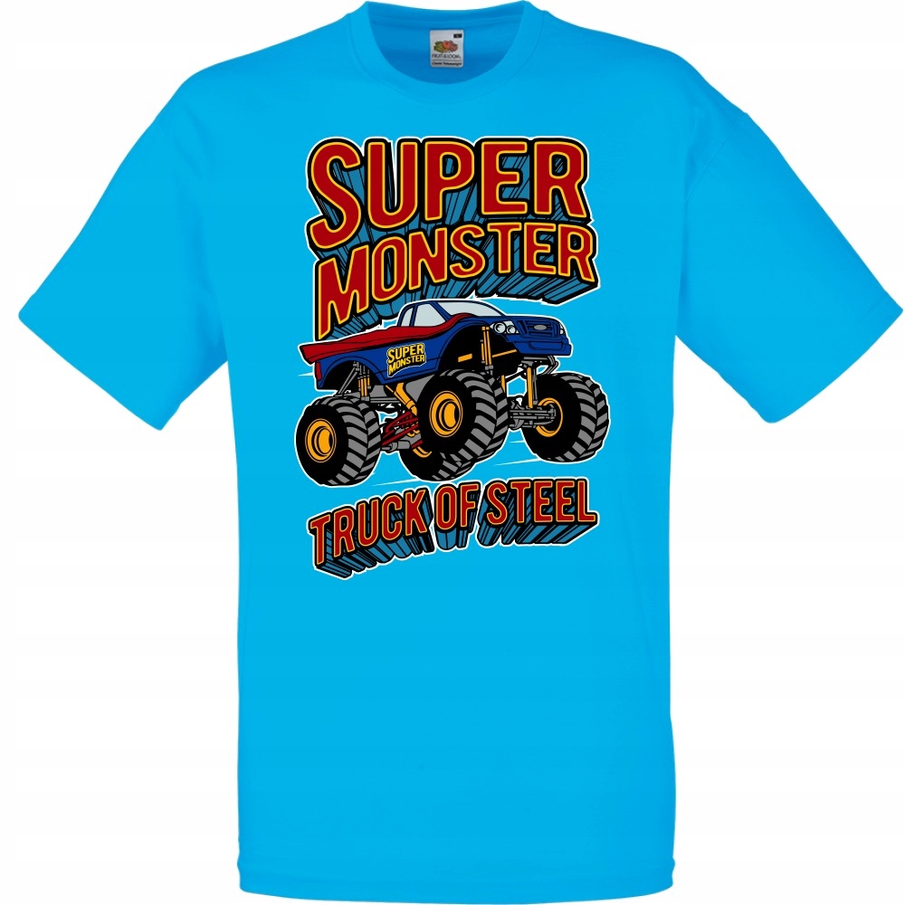 

Koszulka monster truck super samochód M lazurowa