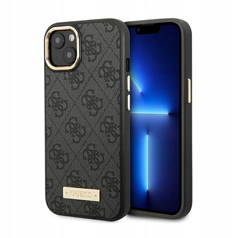 Guess 4G Logo Plate MagSafe – Pouzdro pro iPhone 14 Plus (černé)