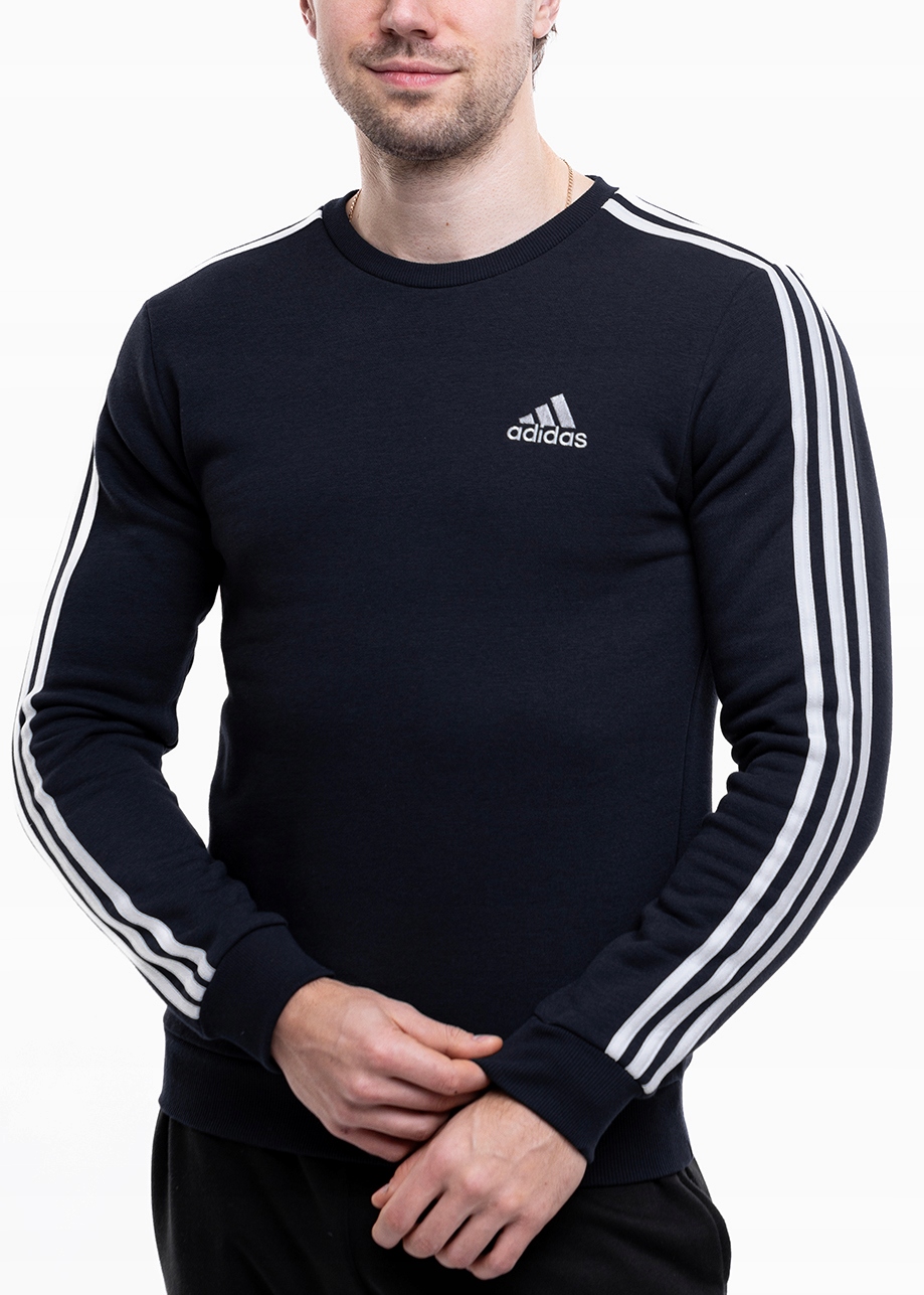Pánská Mikina adidas Essentials Sweatshirt Bavlněná Sportovní Tmavě modrá L