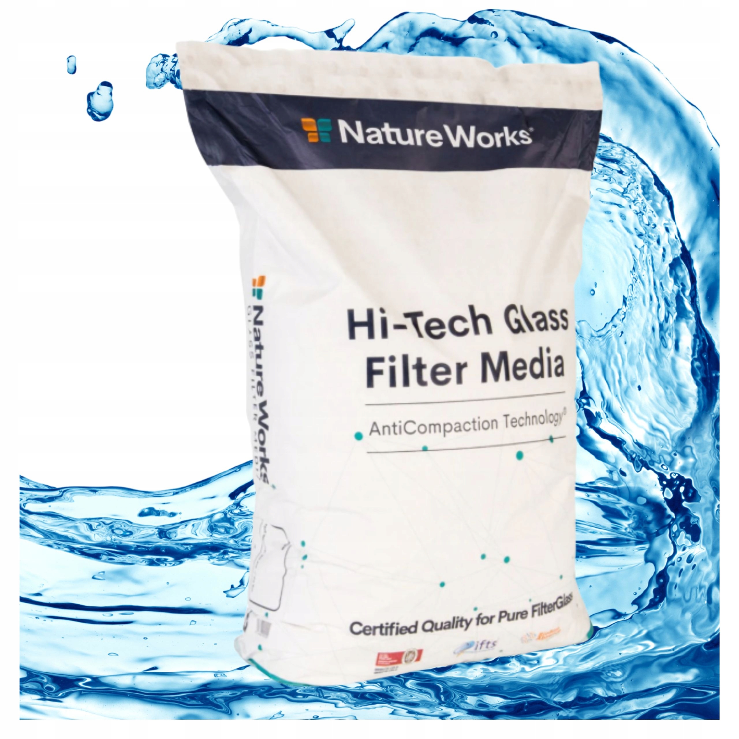 Szkło filtracyjne Nature Works KLOER 0,6 do 1,2 mm, worek 20 kg