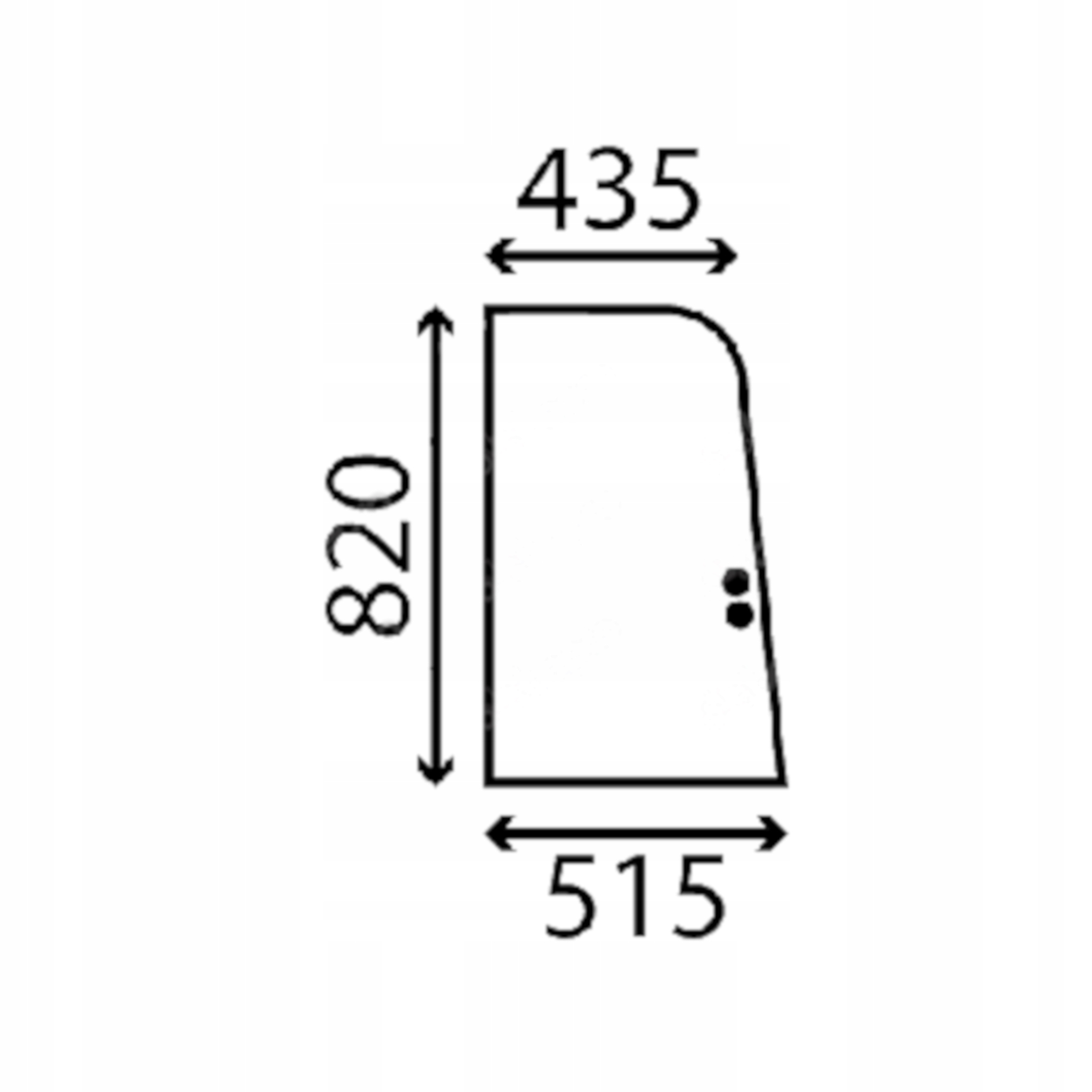 sklo Yanmar boční přední posuvné pra 119036