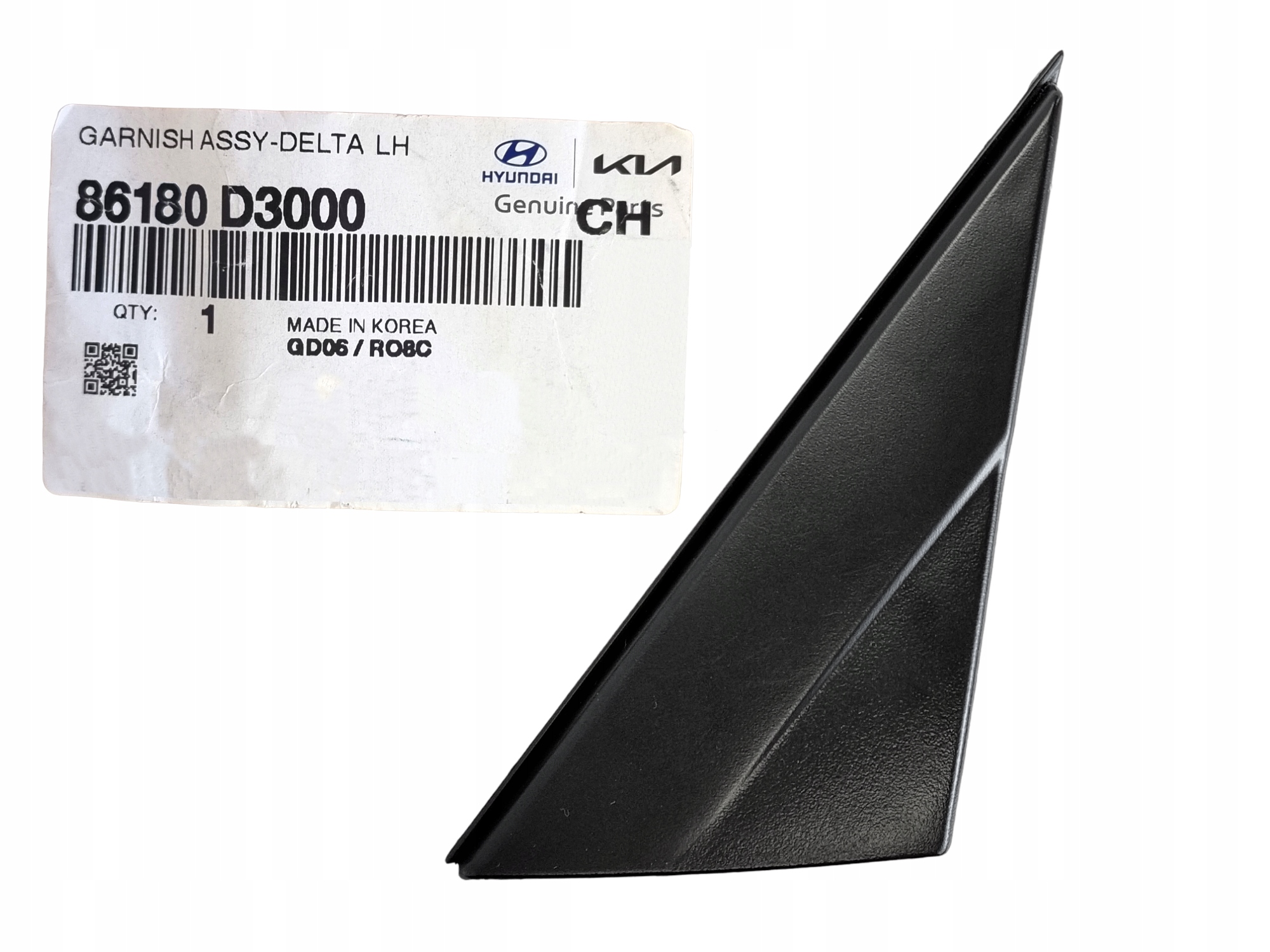 HYUNDAI TUCSON 2015 - 2020 TRÓJKĄT BŁOTNIKA ZAŚLEPKA LEWY 86180D3000 OE