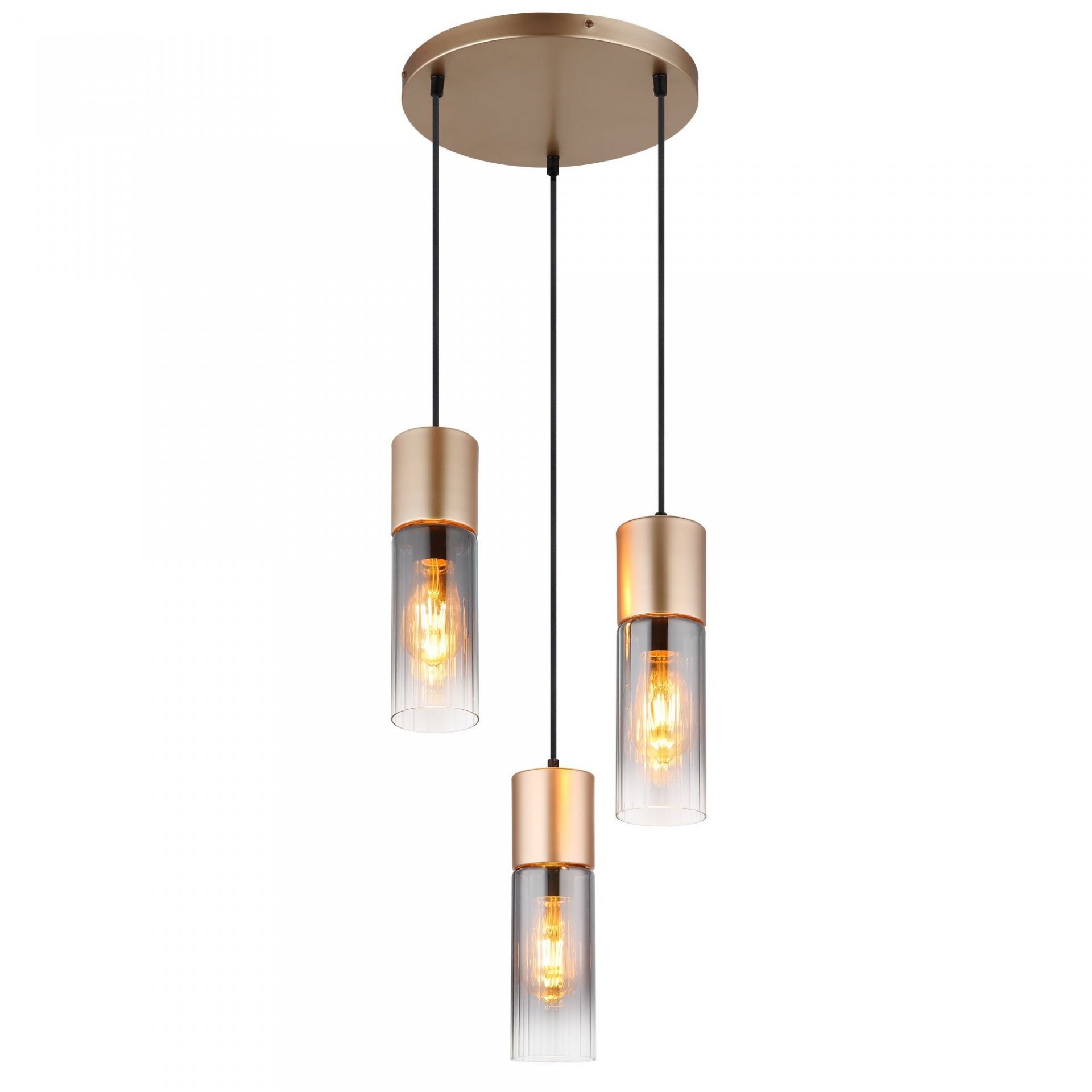 Závesná lampa Annika hnedá, mäkké svetlo nad jedálenský stôl Globo
