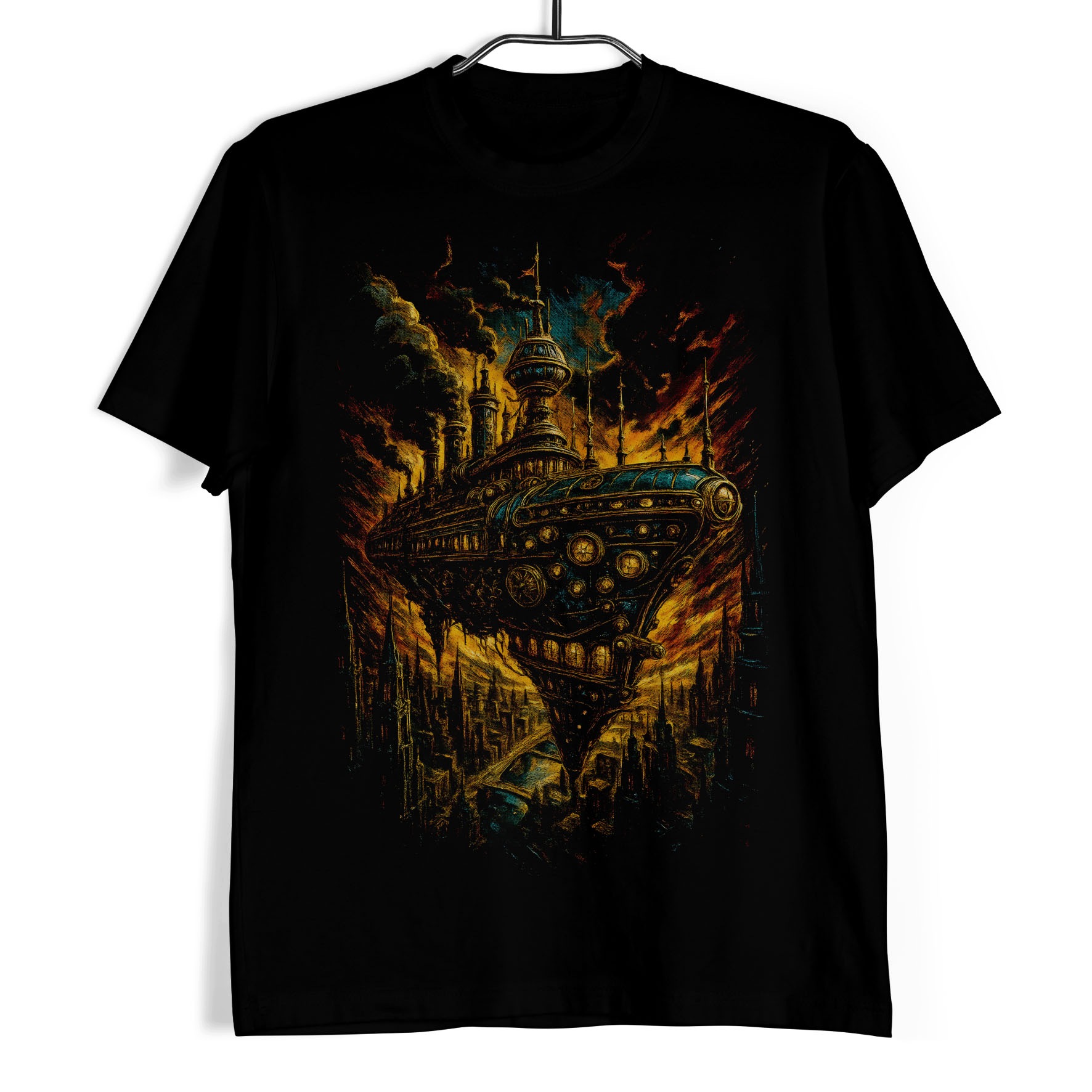 T-shirt Koszulka Steampunk Airship Vintage Industrial Zeppelin