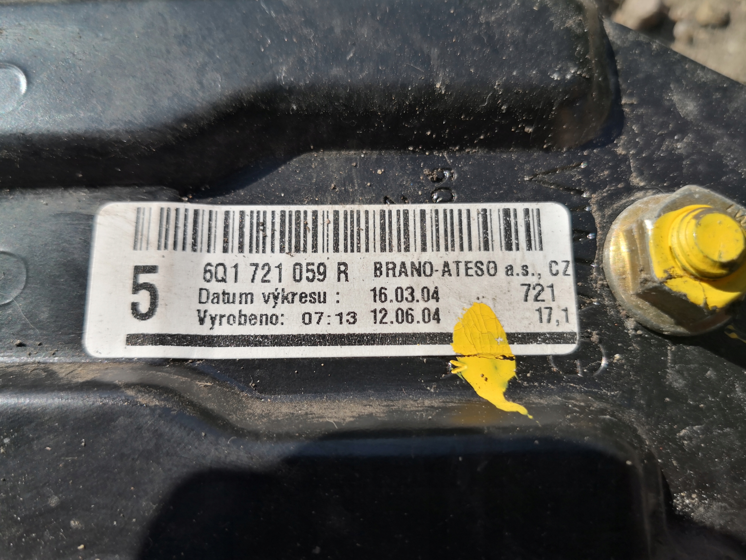Kupplungspedal SKODA FABIA und 6Q1721059R
