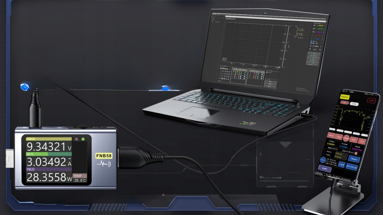 FNIRSI FNB58 adapter portu USB z Bluetooth 7A 28V Model FNB58