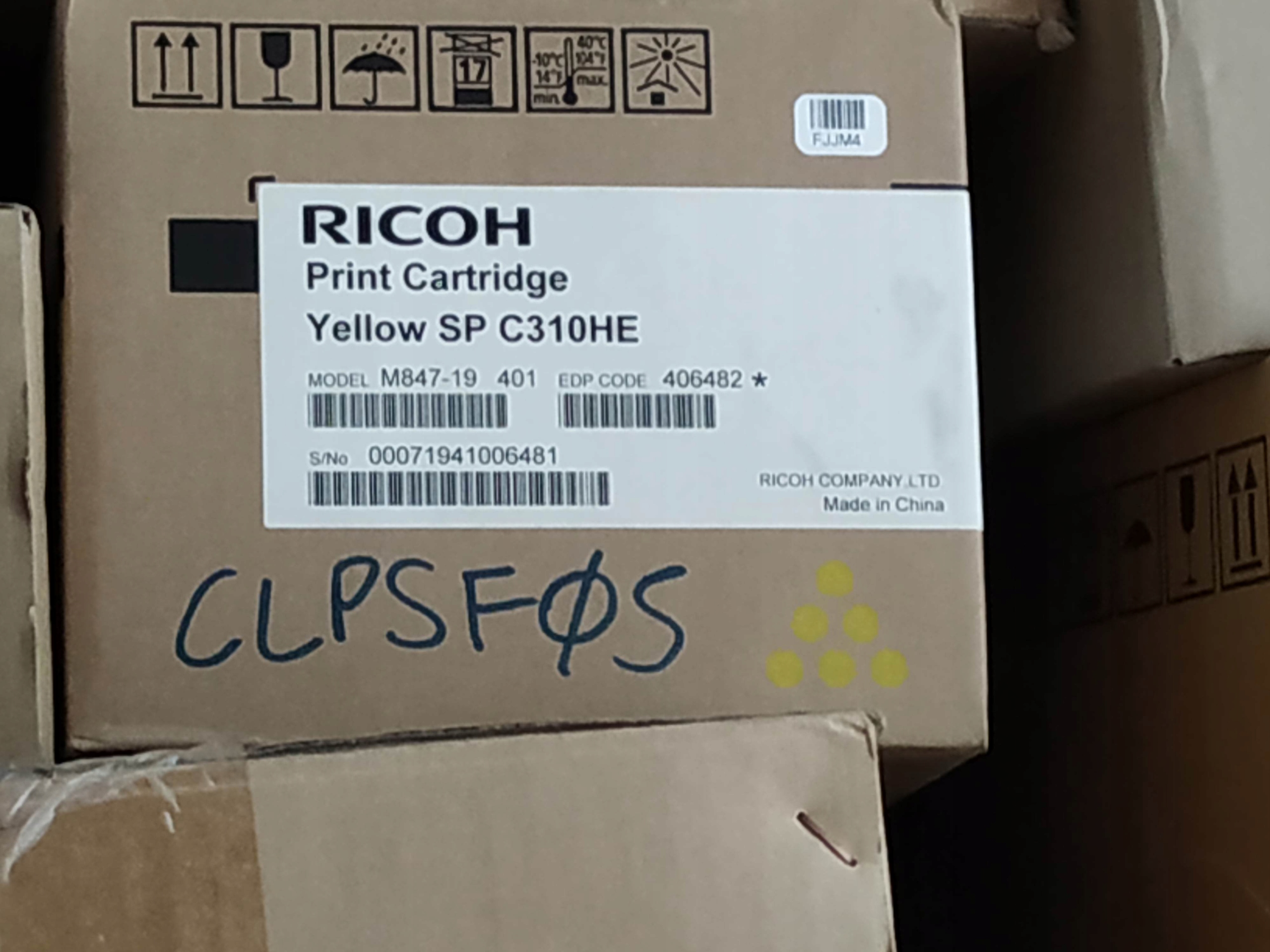 Ricoh originálny toner Yellow SPC310 Sp C310 6000str