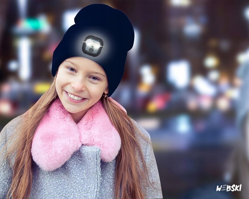 CZAPKA Z ŁADOWANĄ LAMPKĄ CZOŁOWĄ LED USB NA RYBY Rodzaj czapka zimowa