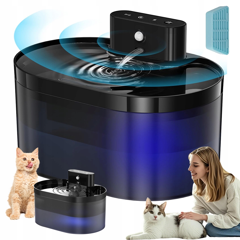 Levně 2.2L Dávkovač Vody Pro Zvířata Inteligentní Detekce 3 Režimů Průtoku