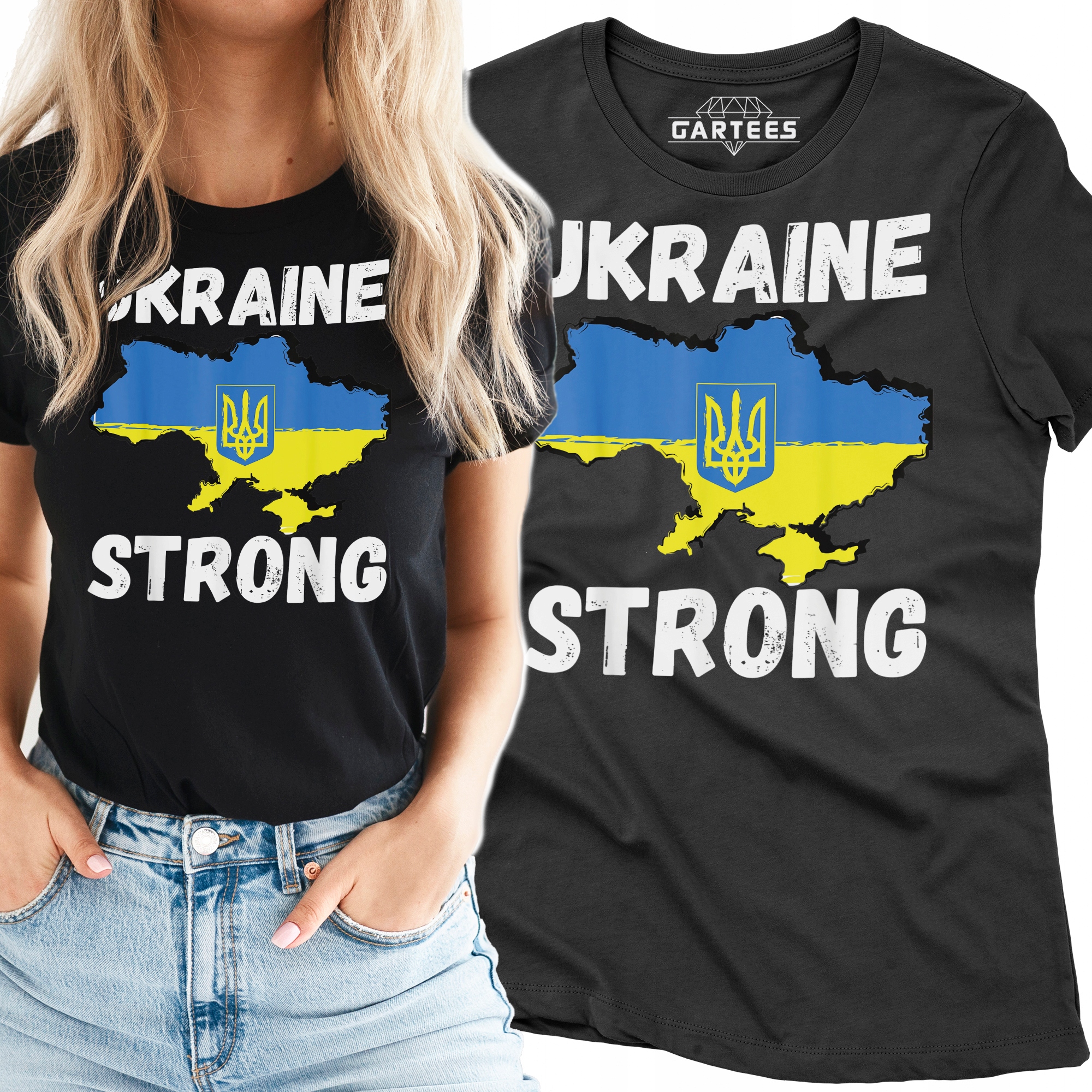 

Koszulka Damska Ukraina Strong Solidarni Putin War