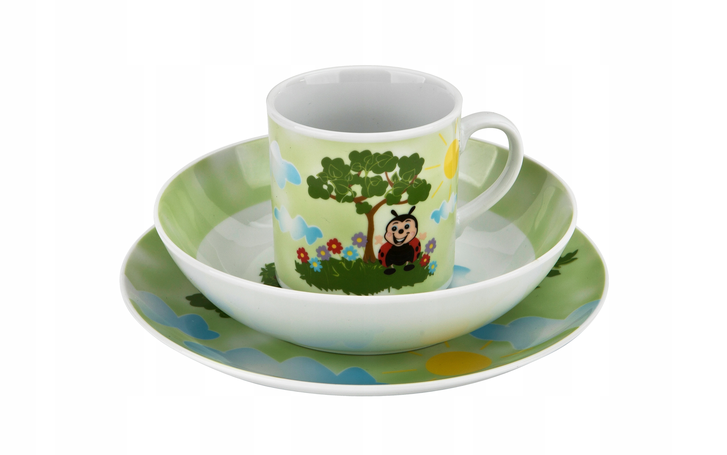 Zestaw naczyń dla dzieci Biedronki porcelanowy Dziecko Urodziny