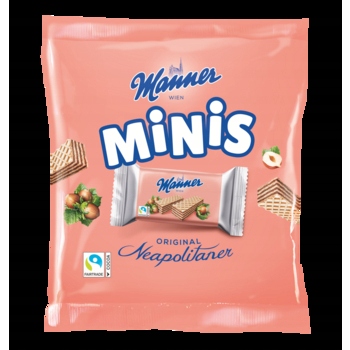 Levně 8 x 150 g Manner Minis ořechové oplatky Karton