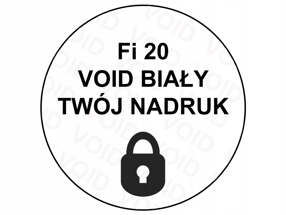 PLOMBY STICKERY BIAŁE FI20mm VOID 250 SZT
