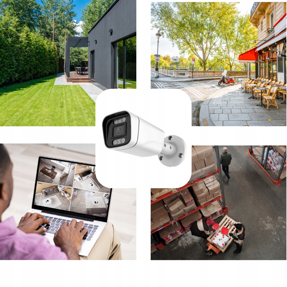 KAMERA ZEWNĘTRZNA WODOODPORNA REJESTRATOR IP66 TUBOWA IP PoE 8MPX HQ ZOOM Marka DVX