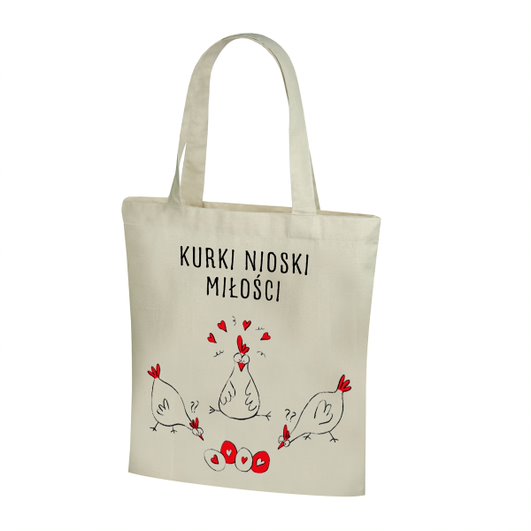 

Torba ekologiczna bawełna Kurki Nioski Miłości eko