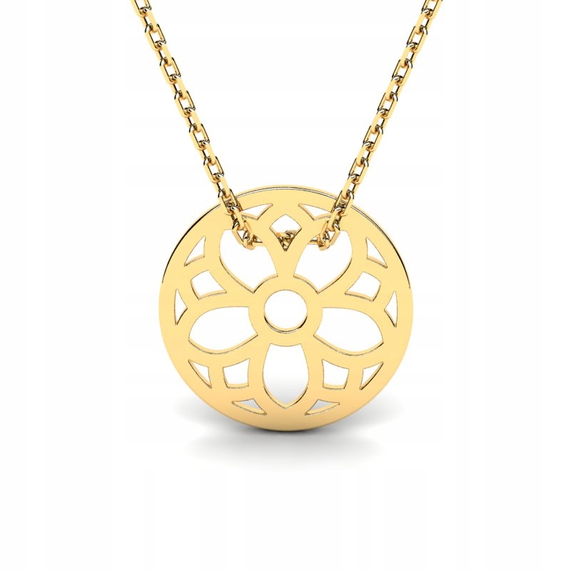 

Naszyjnik Złoty Ażurowe Kółko Celebrytka Prezent