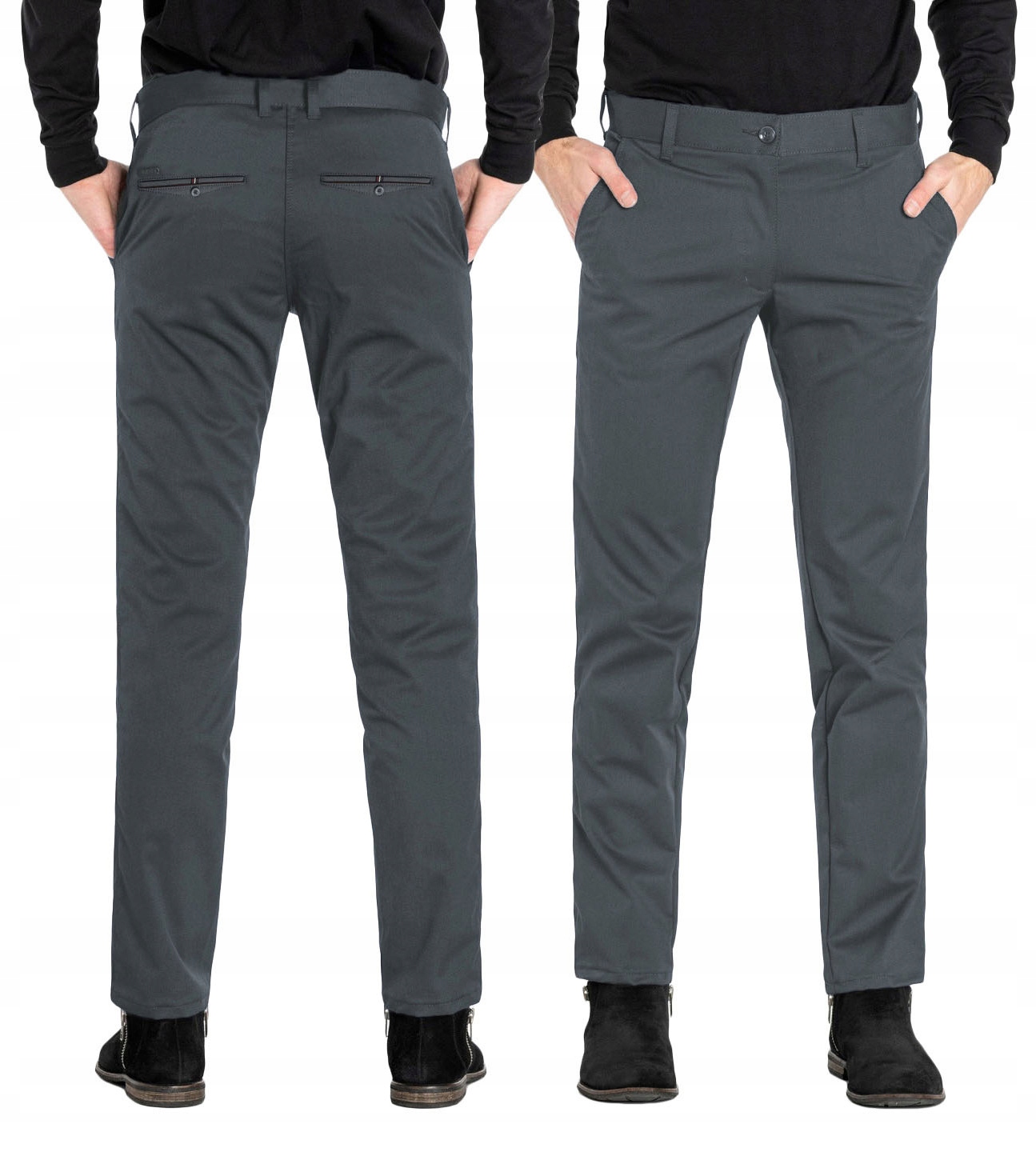 Spodnie Męskie Wizytowe Materiałowe dla Wysokich 43539 W35L34