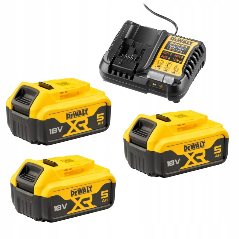 Zestaw zasilający DeWALT DCB1104P3 3xDCB184 5,0Ah +Ładowarka DCB1104