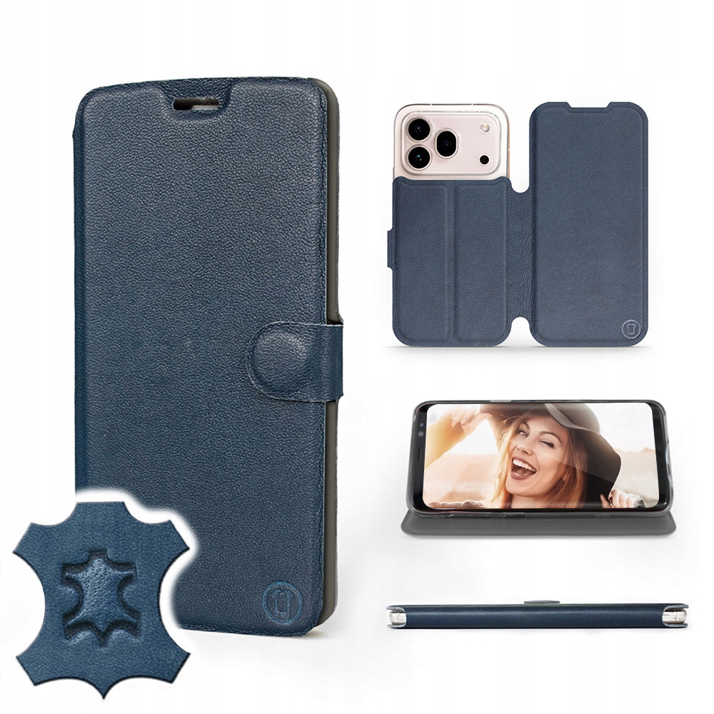 Etui Mobiwear do Huawei Honor 600 Pro Blue Leath
