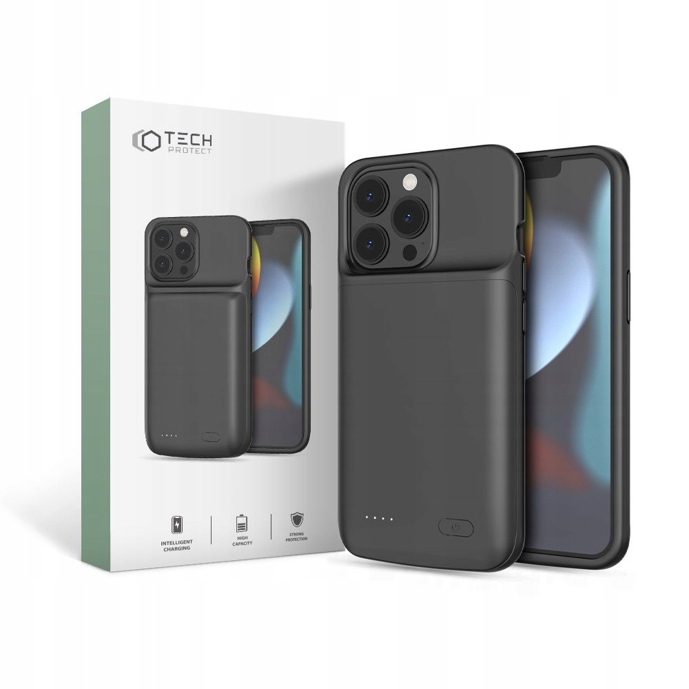 Pouzdro na iPhone 13 13 Pro s powerbankou 4800 mAh PowerCase – černé