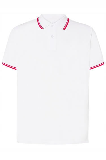 

Koszulka Polo Jhk Contrast męska Biel/Red XL