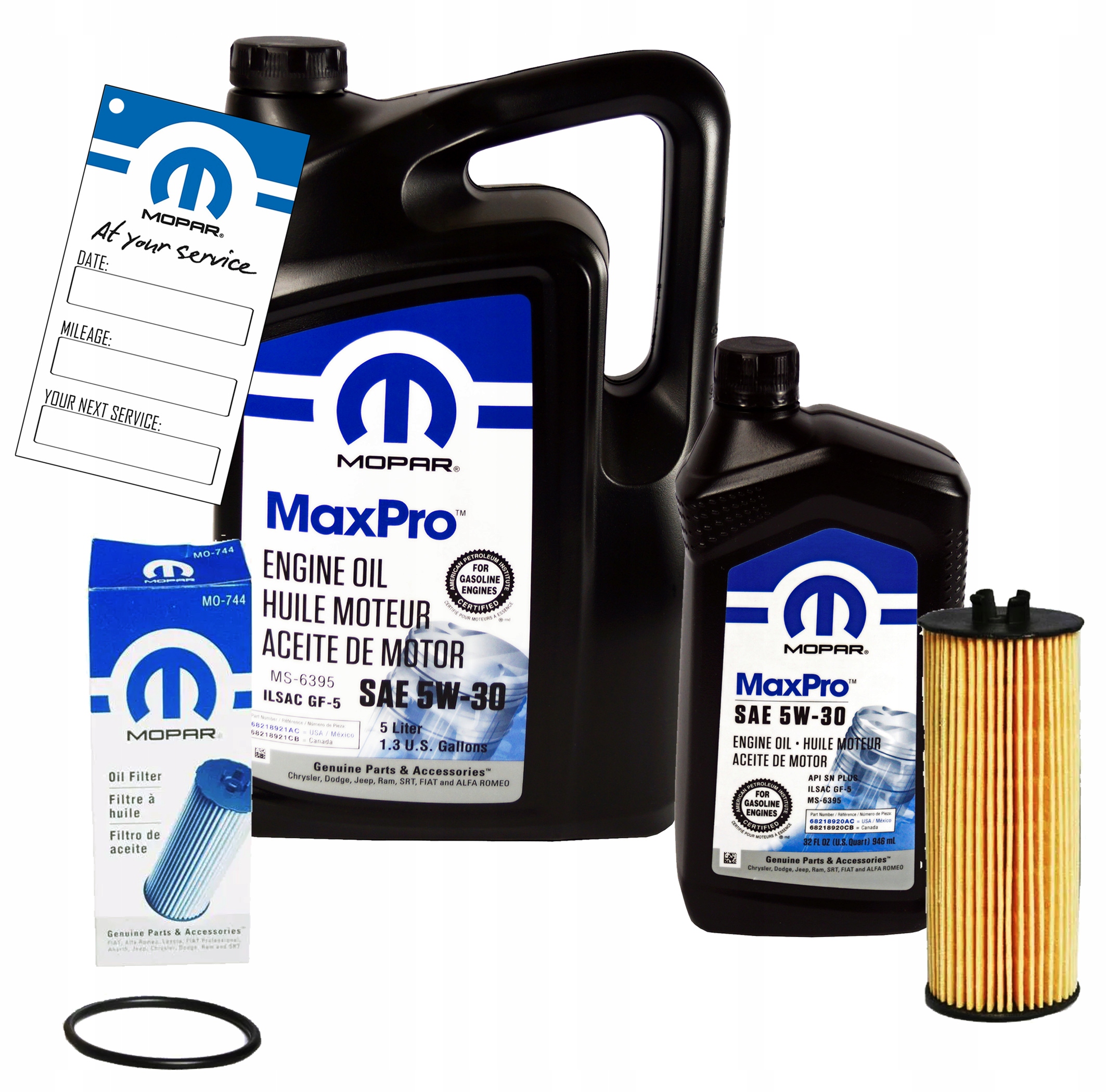 Mopar 5W30 6L MO744 Jeep Dodge 3.6 2011-2013