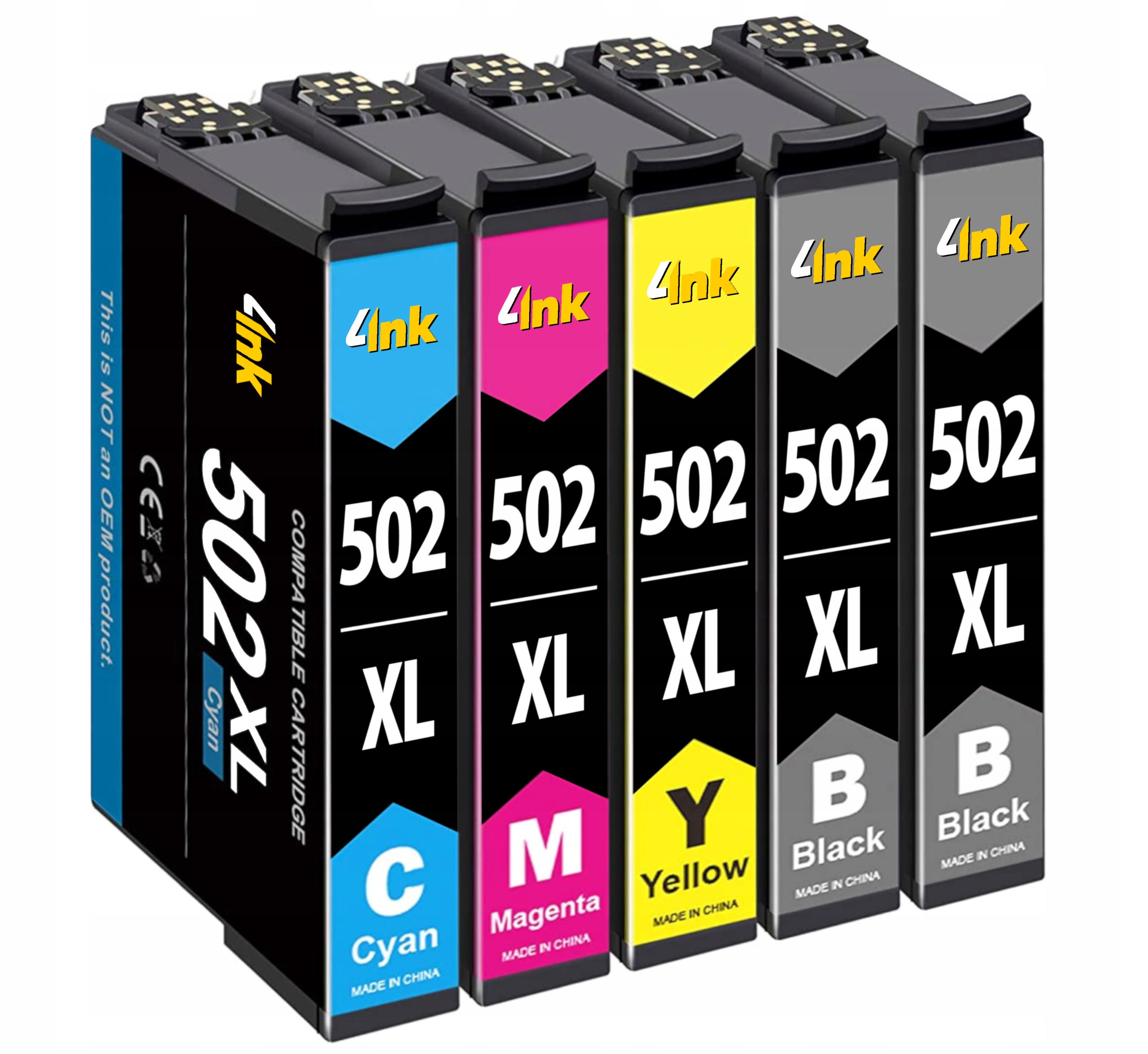 5x TUSZ DO EPSON 502 XL XP-5100 WF-2860 WF-2865