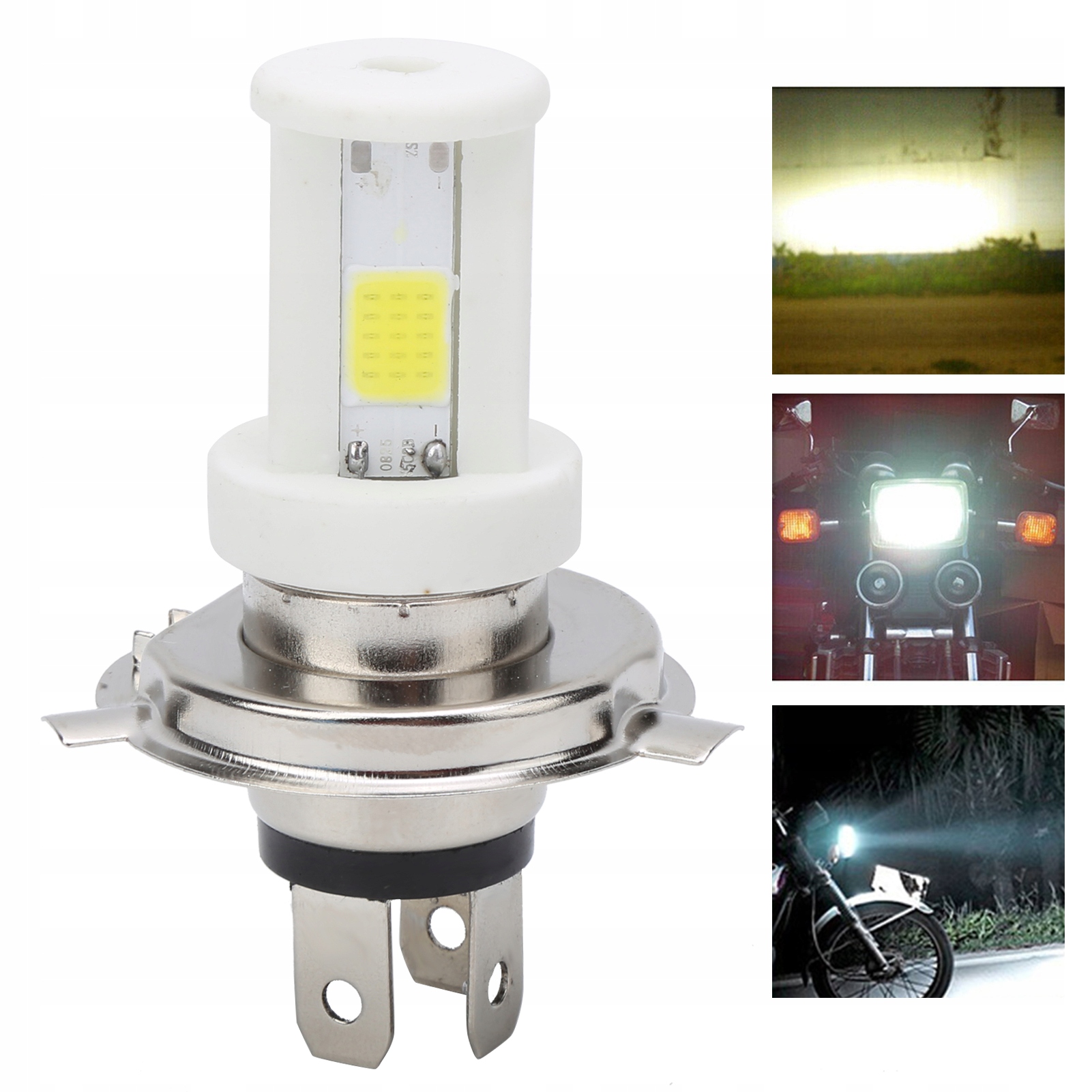 Żarówka Żarówki H4 Led Do Ceramiczny Reflektor Reflektorów Motocykli Białe