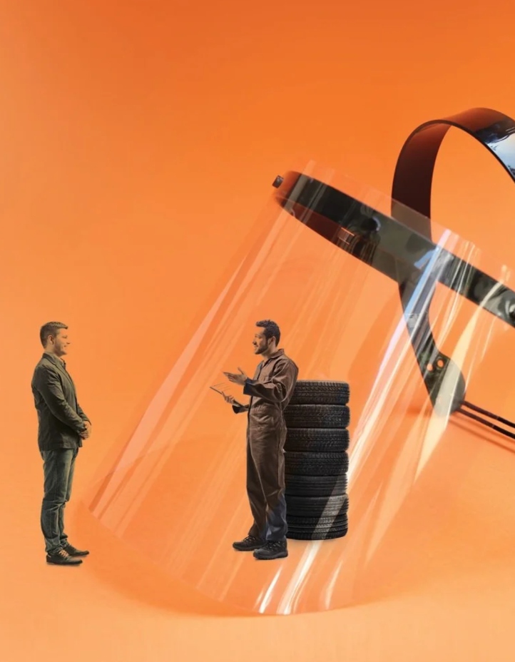 PRZYŁBICA OCHRONNA NA TWARZ PRZEZROCZYSTA MASKA Marka inna