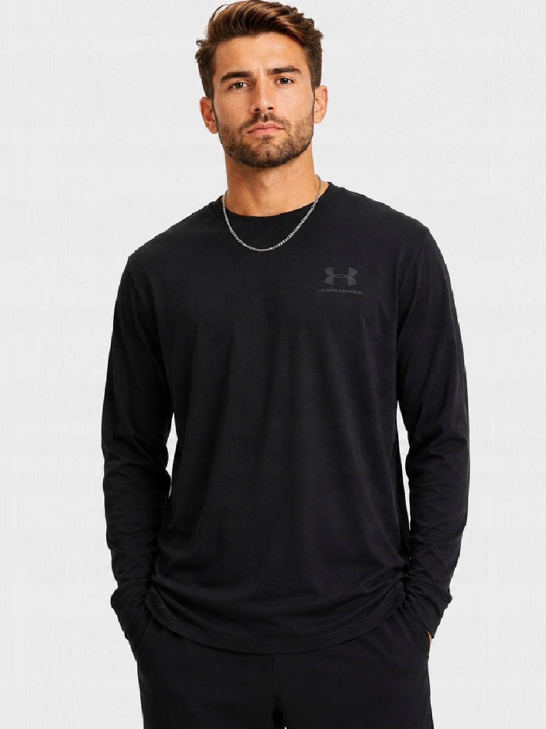 Tričko Ls Ua Left Chest Bavlna Černá Under Armour AW26 S