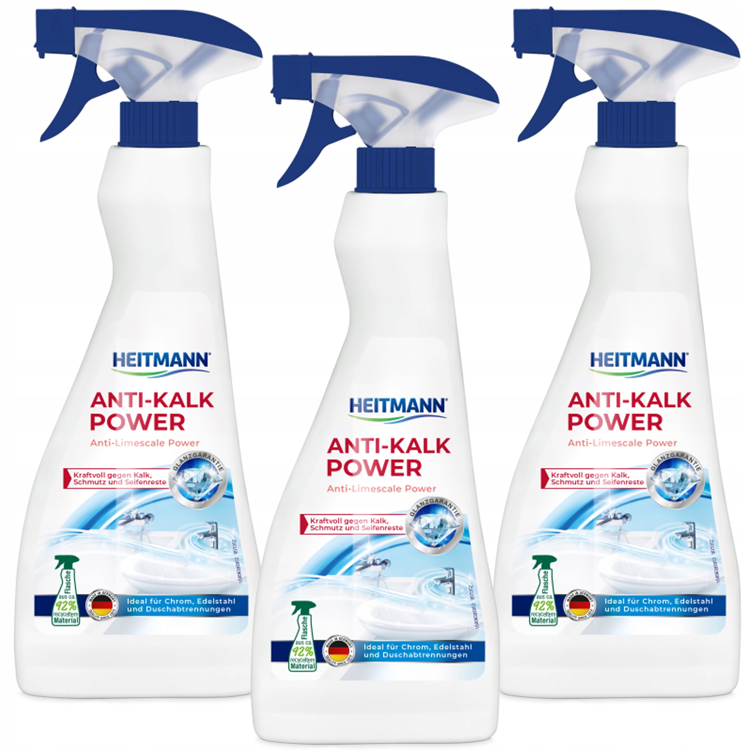 Levně Odvápňovač ve spreji Čisticí prostředek Heitmann Anti Kalk Power 3 x 500 ml