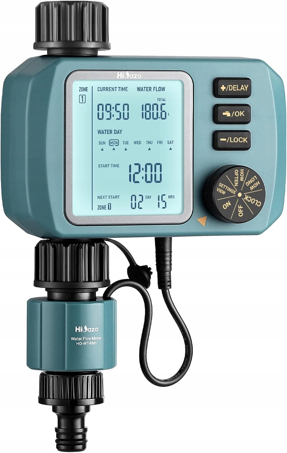 HiOazo Timery do nawadniania, z przepływomierzem wody HO-WT-1