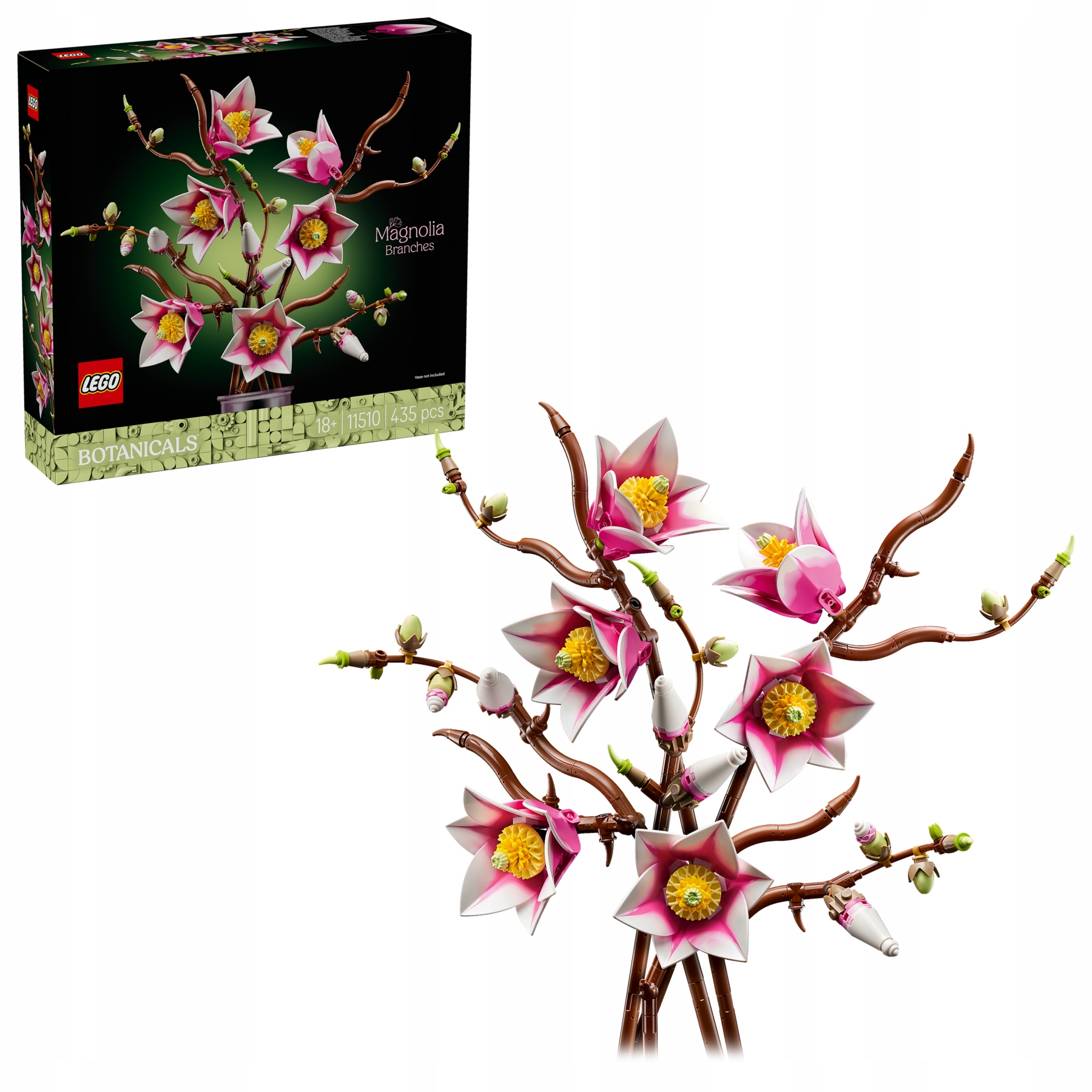 Lego 11510 Botanicals Větvičky magnólie Květiny Dekorace Dárek 435 ks