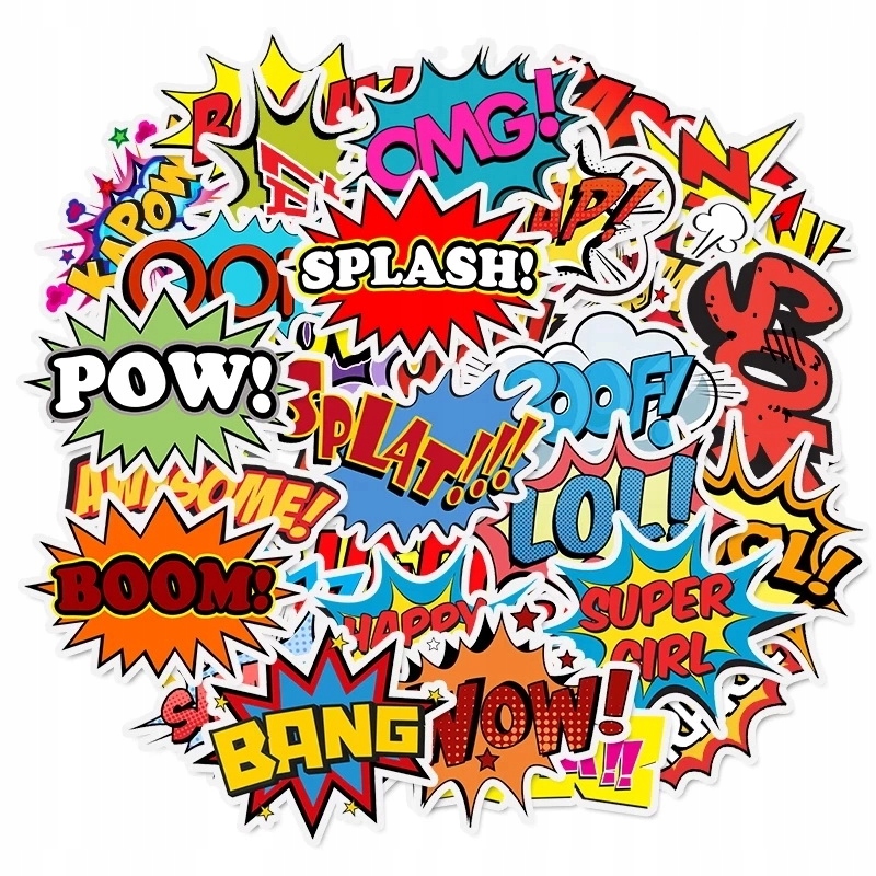 

Sticker Bomb Naklejki Na Rower MIX Komiksy 50szt