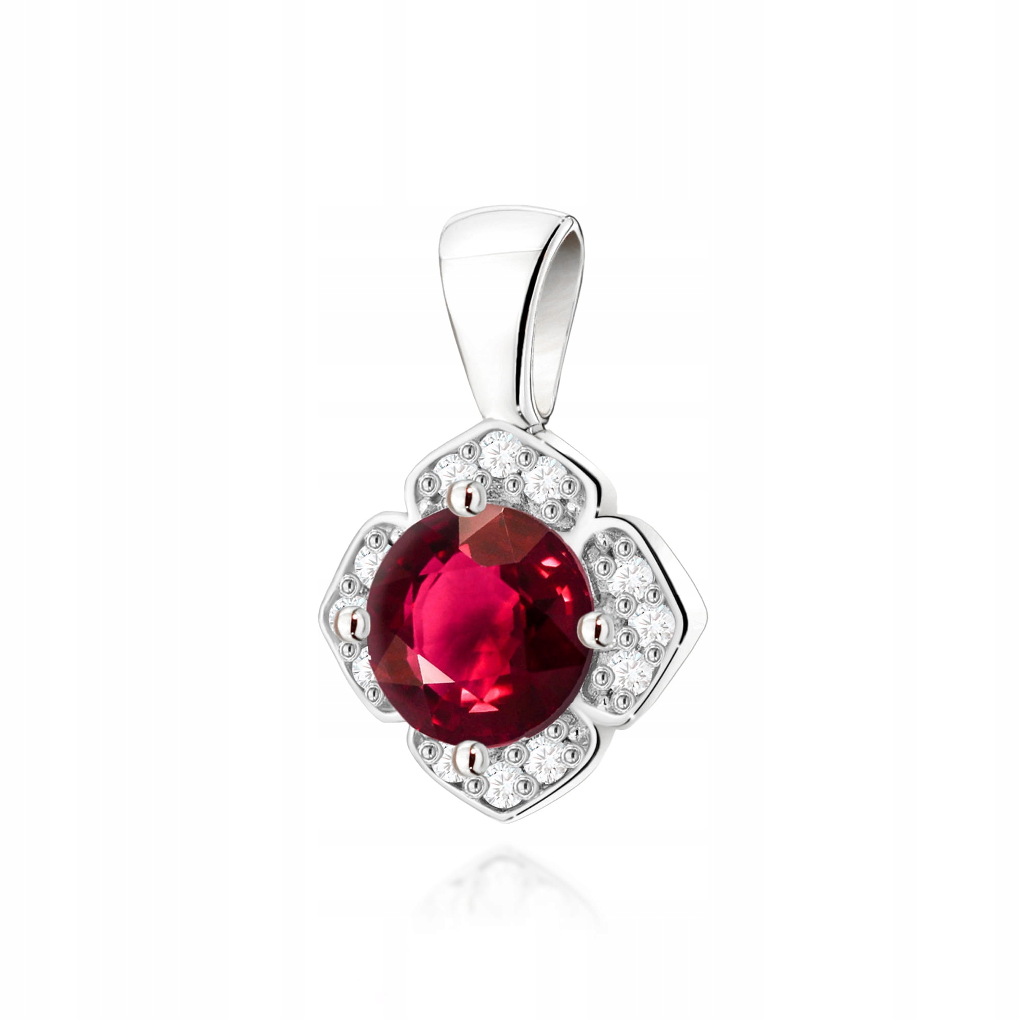 Přívěsek Z0571 Rubín 0,60 ct bílé zlato