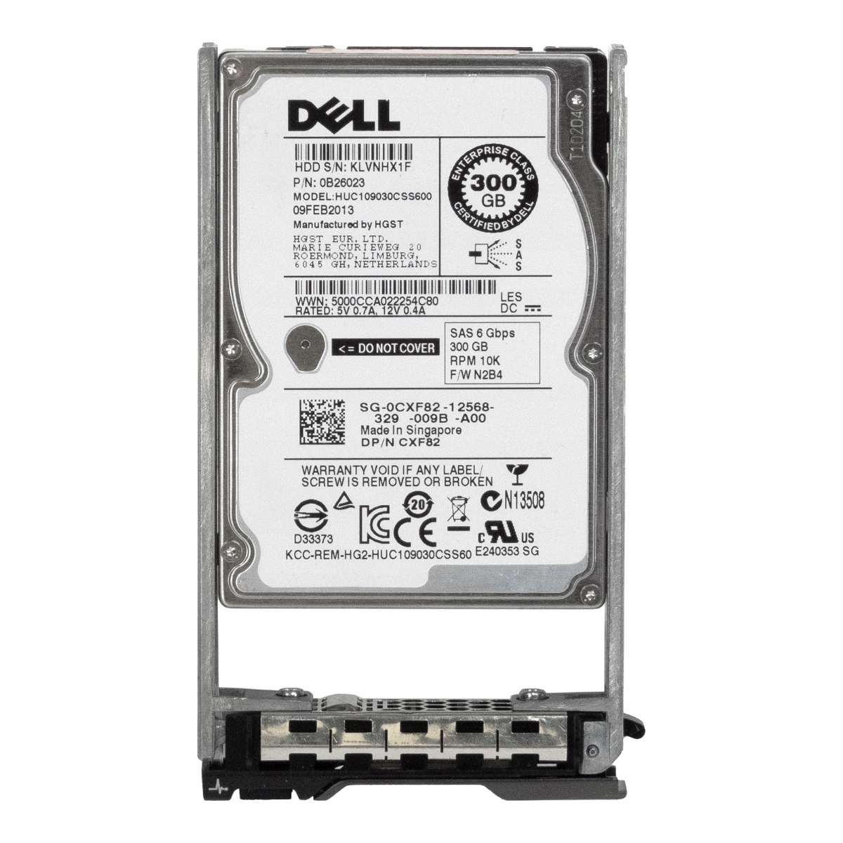 Dell 0CXF82 300GB SAS-2 10K 64MB 2.5'' HUC109030CSS600