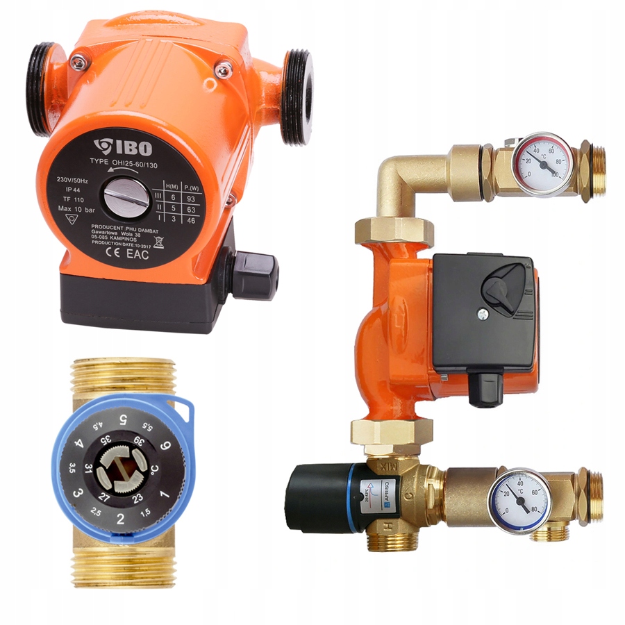 Miešacia Sada Skupina Pre Podlahový Rozdeľovač Ventil Afriso 2,5 m³/h