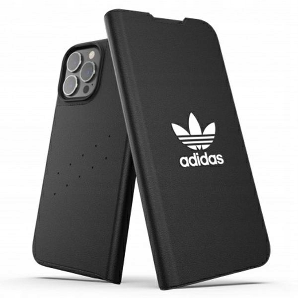 Adidas Or Booklet Case Basic pro iPhone 13 Pro Max 6,7" černobílá/černá barva